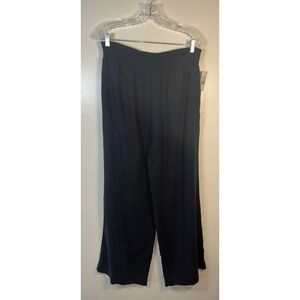 Anthropologie Cloth & Stone Pants Women's XL Black Smocked Waist Wide Leg NWT